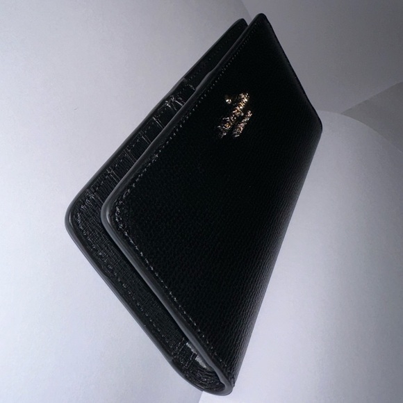 Kate Spade Black Refined Grain Leather Darcy Large Slim Bifold Wallet New w/ Tag - Picture 4 of 14
